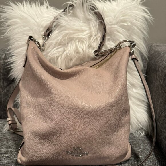 Coach Abby Duffle Chalky Grey Pebbled Leather Shoulder Bag with Strap F31507 - Picture 5 of 14